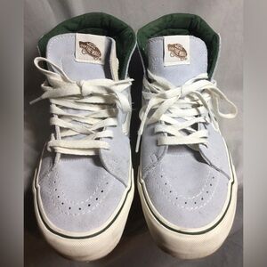 Vans Sk8-Hi Pro Sz 8.5 Men Blue Suede Mid Top Skate Sneakers Shoes